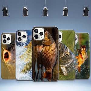 Karpfen Fisch Handy Fall Angeln Abdeckung für iPhone 16 15 14 13 12 11 X für Samsung Galaxy S25 Ultra S24 S23 FE S22 S21 S20 GooglePixel 9 Pro XL
