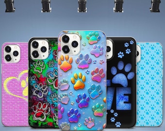 Pet Paw Phone Case Dog Cover For iPhone 16 15 14 13 12 11 X For Samsung Galaxy S25 Ultra S24 Plus S23 FE S22 S21 S20 GooglePixel 9 Pro XL