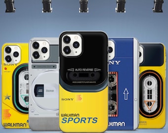 Retor Walkman Phone Case Vintage Cassette Player Cover For iPhone 16 15 14 13 12 11 For Samsung Galaxy S25 S24 S23 S22 S21 For GooglePixel 9