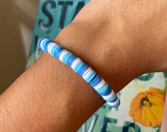 Elastic Ocean Blue preppy clay Bracelet