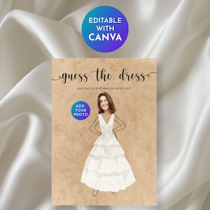 Guess the Dress Bridal Shower Game: Fun Hen Party Activity (Instant Download)