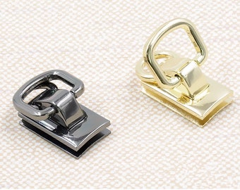 Conector de correa de cadena de bolsa de 2 uds, Clip de cuero con anillo D, conector cuadrado CC-042