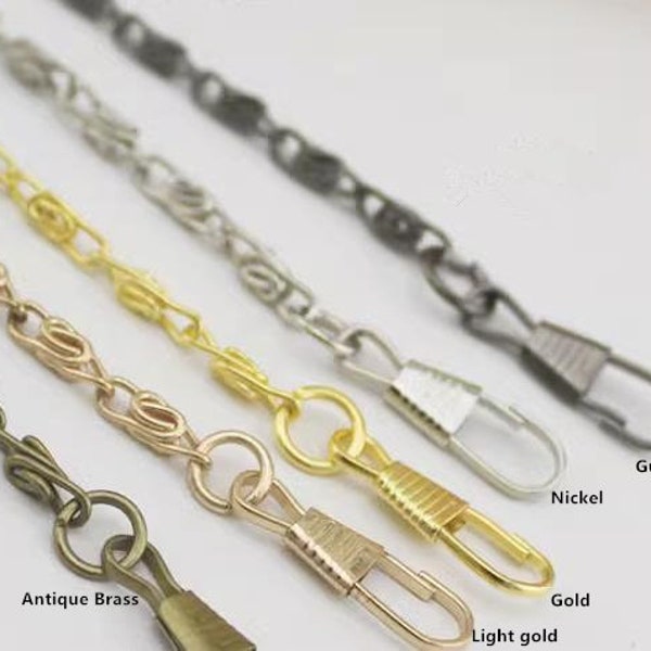 Hot Sale Mini Chain Bag Chain Purse Chain Replacement Metal Purse Strap Slim Metal Chain 40cm 120cm Wholesale LC-002