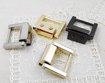 Conector de correa de cadena de bolsa de 2 uds, Clip de cuero, conector cuadrado CC-041