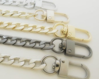 7mm fai-da-te cinturino a catena piatto in ferro catene per borse accessori cinghie per borse spalla cinghie di ricambio per il corpo, con fibbie in metallo LC-034