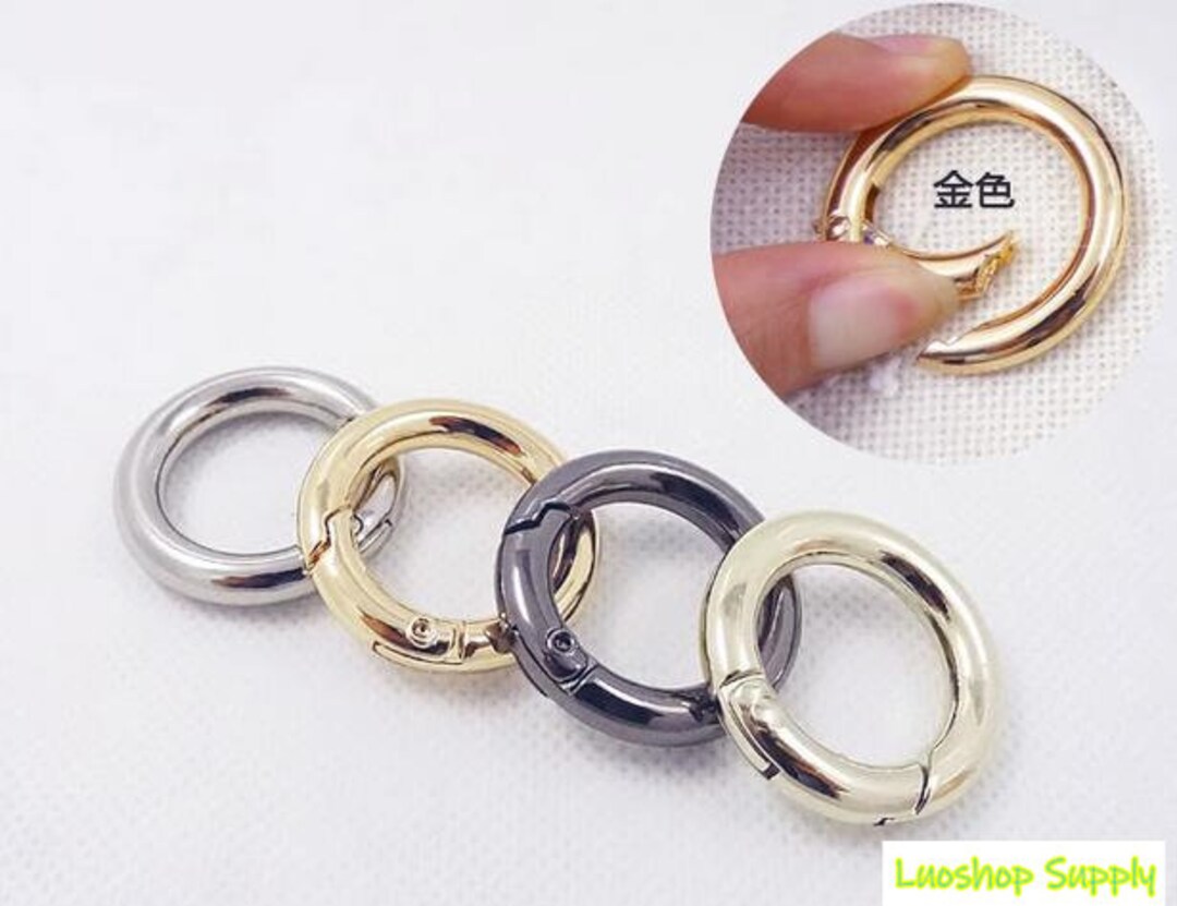 4pcs Spring Ring Clasp ,round Spring Ring ,split Key Ring,carabiner ...