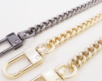 Catena con cinturino di lusso da 7 mm, sostituzione della catena della borsa piccola, catena in metallo tagliato, catena con tracolla a tracolla con manico LC-016