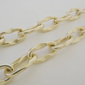 12mm Aluminum Chain,Dog Collar Chain, Light Gold Chain,Purse Chain Replacement,Cloth Chain Strap,Rolo Clutch Chain 5feet LC-088