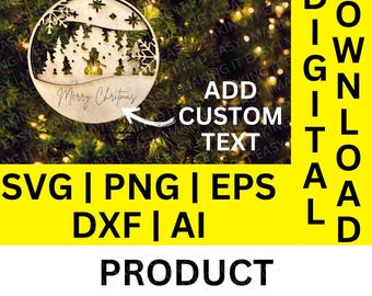 Kerstornament SVG-bundel Ornament Lasergesneden bestanden Kerstversiering Craft