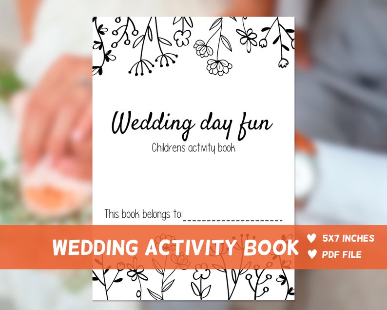 Kids Activity Pages Wedding, Wedding Busy Book, Wedding Coloring, Kids Wedding Games, Wedding ...