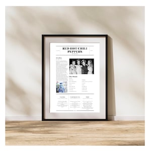 Music Print - Red Hot Chilli Peppers - RHCP - By The Way