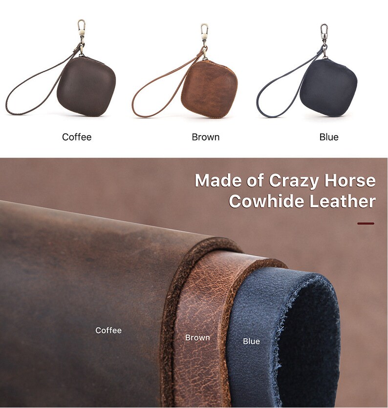 Personalized Engraving Cowhide Leather Powerbeats Pro Headphones Case Custom Powerbeats Pro