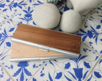 Personalisierte Gravur Benutzerdefinierte Holz Stil Pen Federmäppchen Natur Echtholz