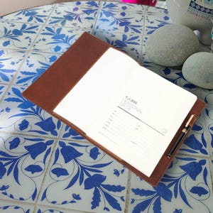 Personalized Engraving Cowhide Leather B5 Sketchbook Case Custom Business Office Cover with B5 Notebook Sketchbook Birthday Unique Gift