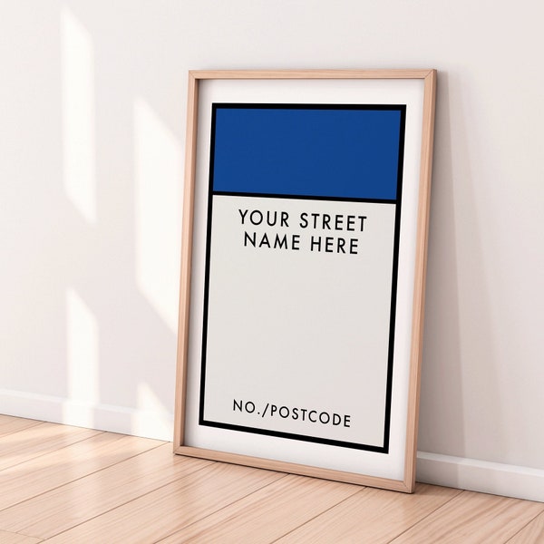 Personalised Monopoly card |  Bespoke digital print