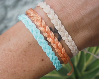 Braccialetti da spiaggia - Braccialetti fatti a mano - braccialetto surfista - braccialetto dell'amicizia - braccialetto boho - gioielli - braccialetto Stack