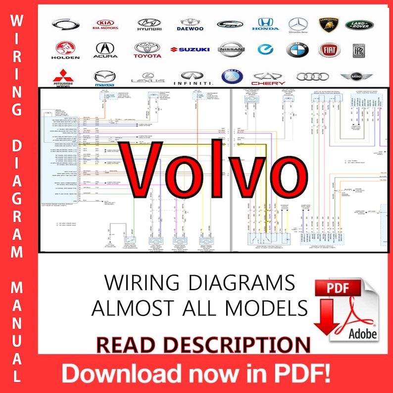 Volvo Wiring Diagrams Manual PDF Almost All Models - Etsy