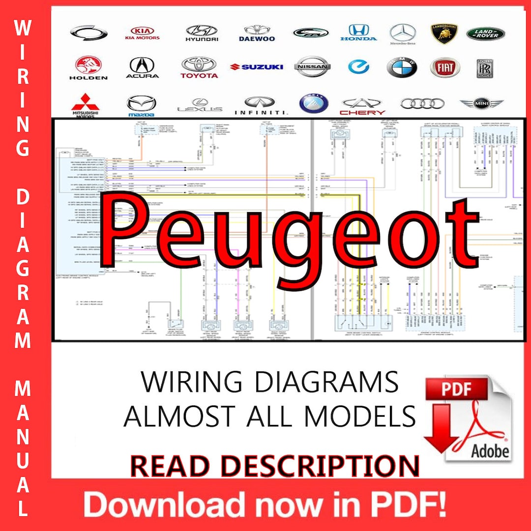 Peugeot Wiring Diagrams Manual PDF Almost All Models Etsy