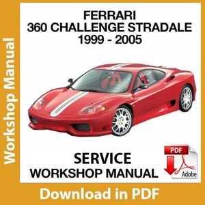 Workshop Manual Ferrari 360 Challenge Stradale 1999 2000 2001 2002 2003 2004 2005 Pdf Repair Shop Manual