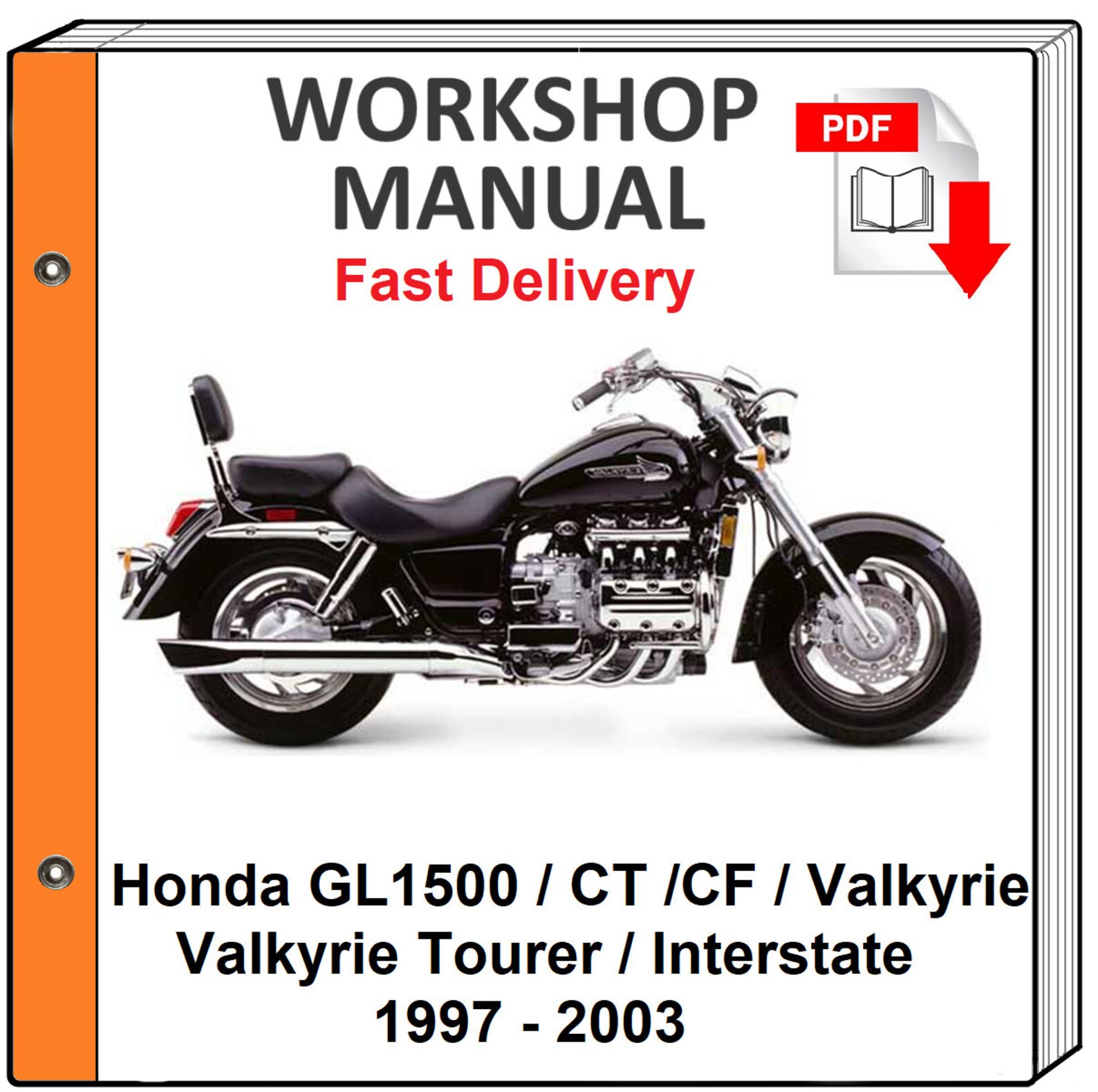 Honda Gl1500 Valkyrie 1500 CT CF Tourer Interstate 1997 1998 1999 2000 2001 2002 2003 Service ...