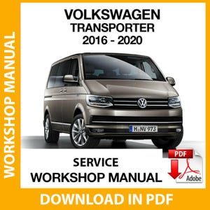 Workshop Manual Volkswagen Transporter (2016 2017 2018 2019 2020) PDF Repair Shop Manual