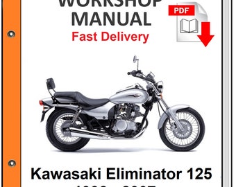 Kawasaki Eliminator 125 Service Manual 1998 to 2007 - Etsy