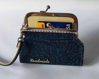 Schnuggi - small purse, small shoulder bag, handmade here at home, genuine leather, small wallet, small gift