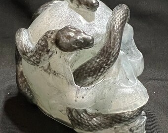 Epoxy Snaked Skull