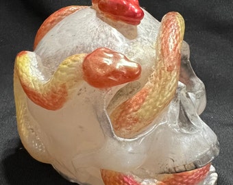 Epoxy Snaked Skull