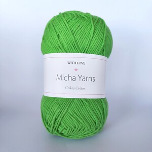 60 Cotton / 40 Acrylic yarn 100gram 220meter Green