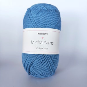 60 Cotton / 40 Acrylic yarn 100gram 220meter Sky Blue