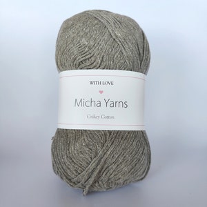 60 Cotton / 40 Acrylic yarn 100gram 220meter Grey