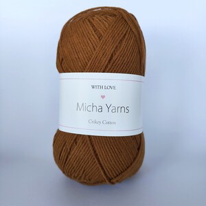 60 Cotton / 40 Acrylic yarn 100gram 220meter Brown