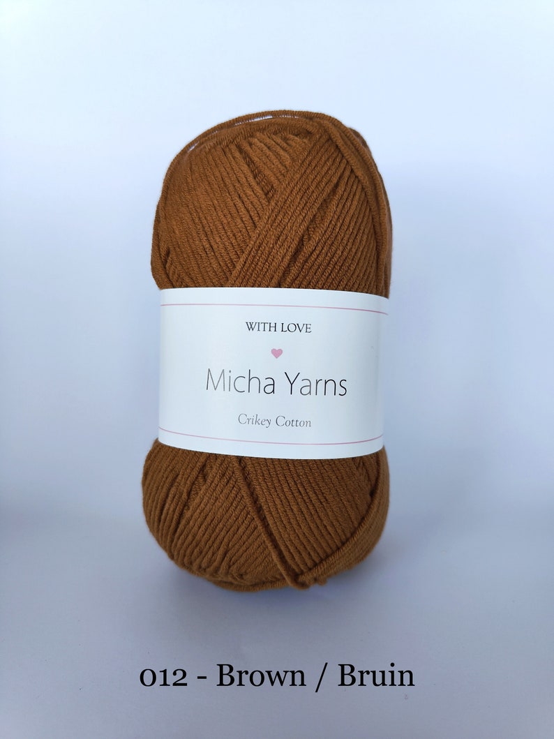 60 Cotton / 40 Acrylic yarn 100gram 220meter Brown