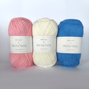 60 Cotton / 40 Acrylic yarn 100gram 220meter image 1