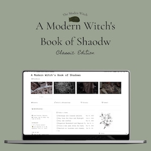 Modern Witch Book of Shadows Classic Edition · Notion Planner & Grimoire · Spell Book · Divination · Astrology · Crystals · Herbs
