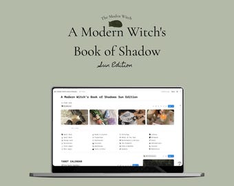 Modern Witch Book of Shadows New Edition · Notion Planner & Grimoire · Spell Book · Divination · Astrology · Crystals · Herbs