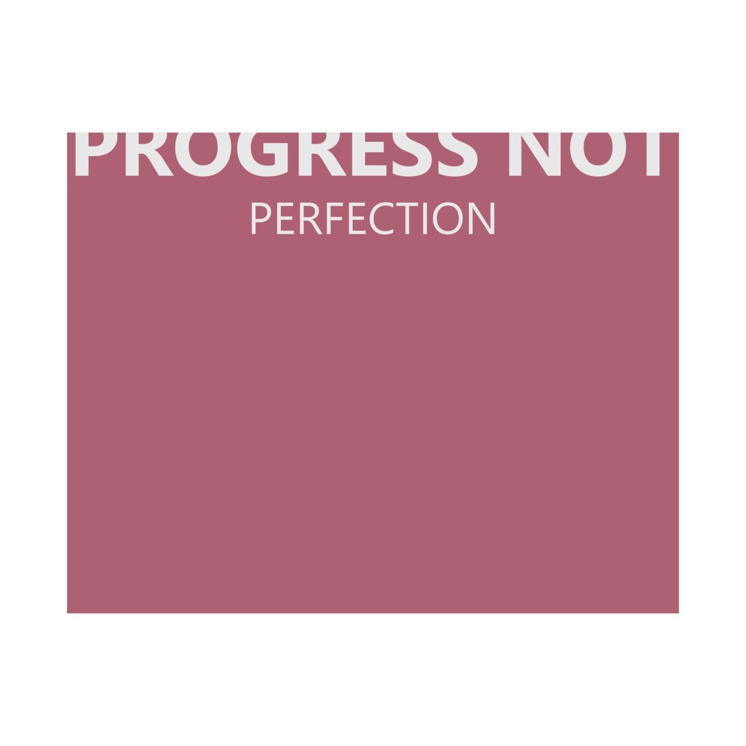 Progress Not Perfection Poster | Motivational Art | Growth Print ...