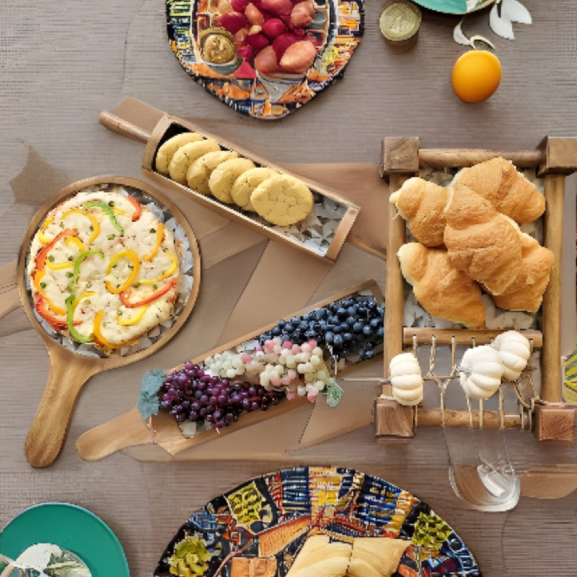 Handmade Khatiya Wooden Platter Set Platter for Tableware Etsy