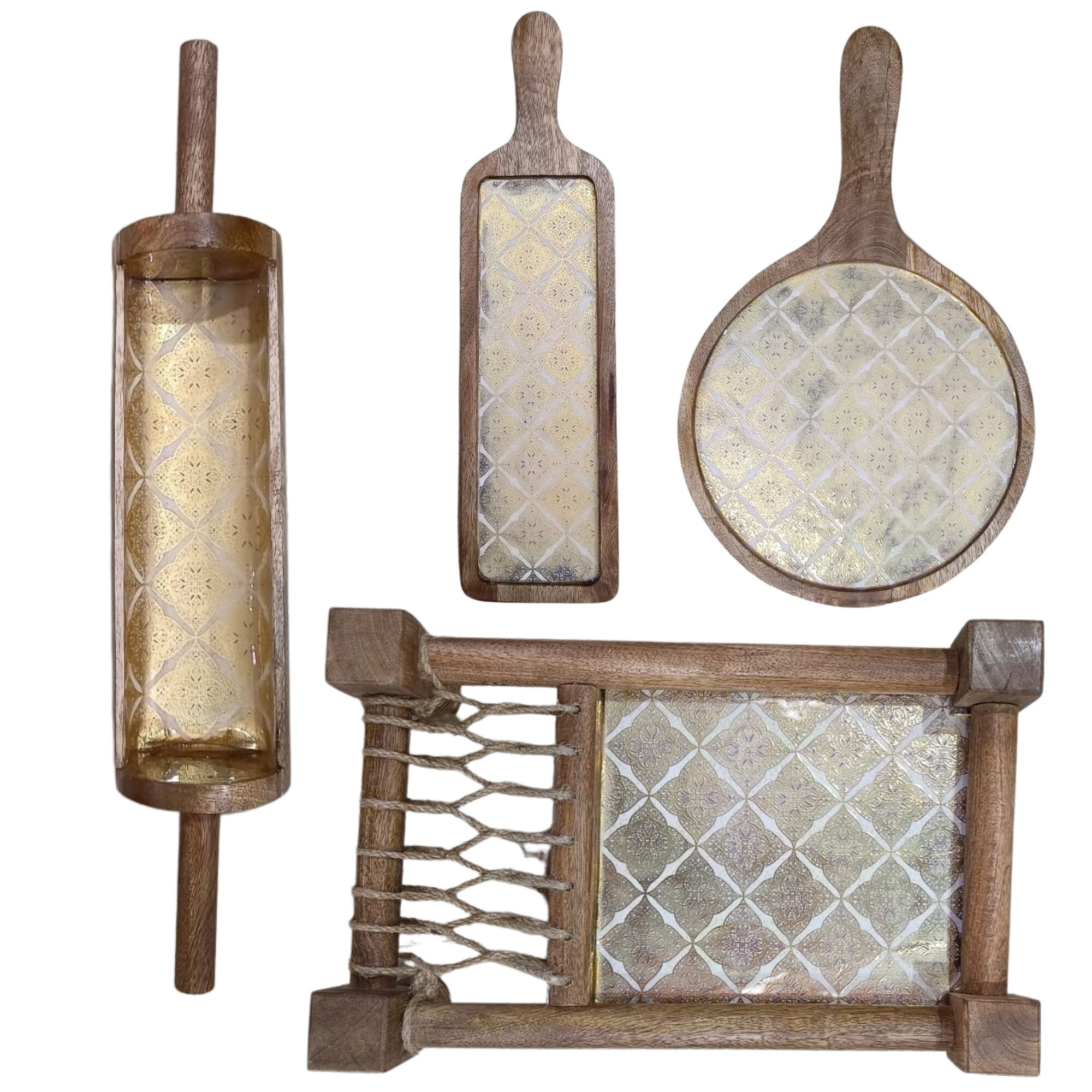 Handmade Khatiya Wooden Platter Set Platter for Tableware Etsy