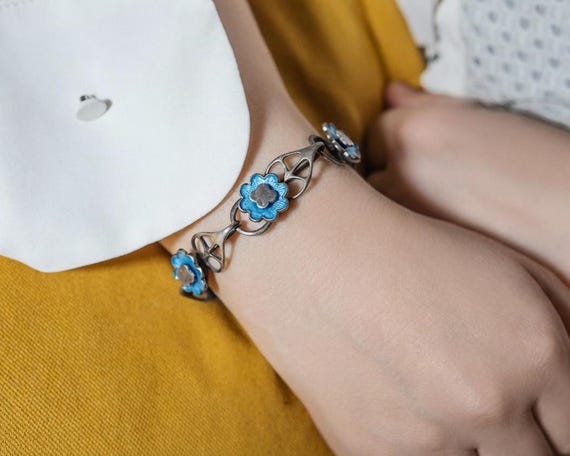 Vintage Silver Bracelet Ottaviani Signed // Vintage Silver Bracelet Ottaviani