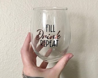My Very Manly Stemless Wine Glass - Etsy