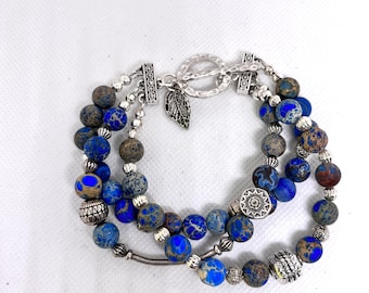 Handmade Colorful Bracelet Multi Triple Three Strand