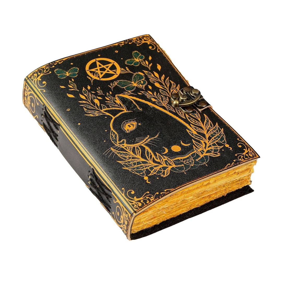 Blank Spell Book of Shadows Journal Little Witch Cat Printed Witchcraft ...