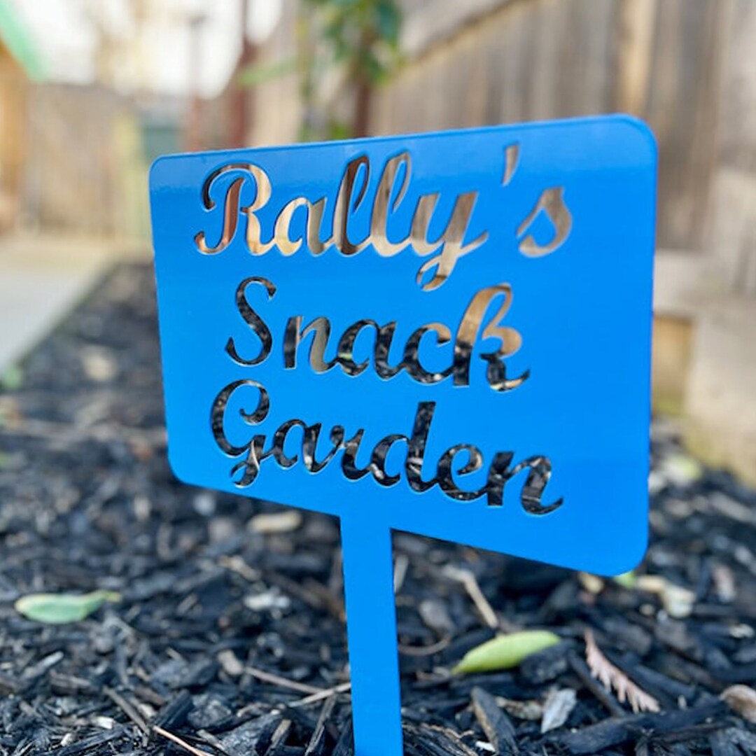 Custom Garden Stake Sign Personalized Yard Metal Decor Name Etsy