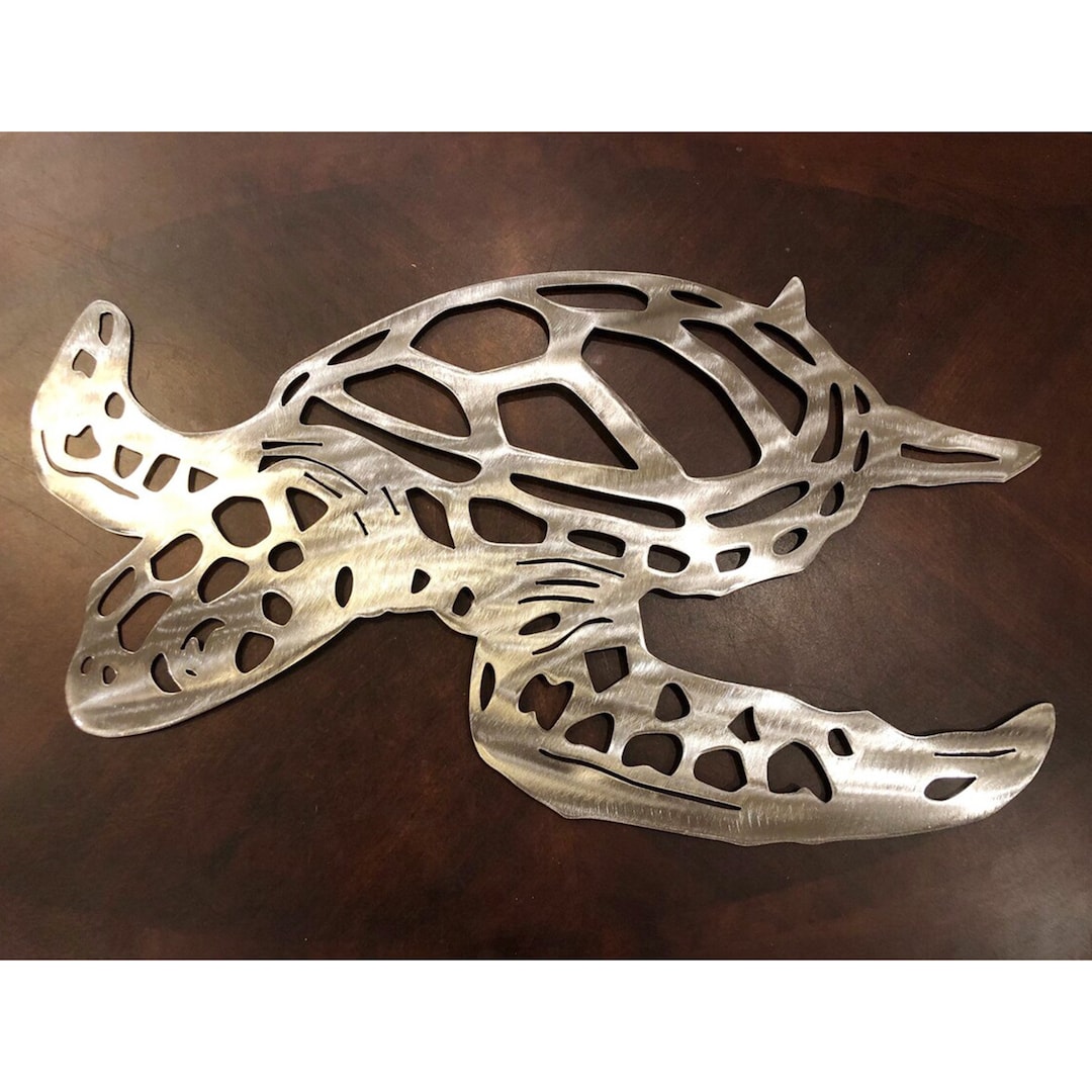 Sea Turtle Metal Wall Art, Living Room Decor, Metal Wall Decor, Sea