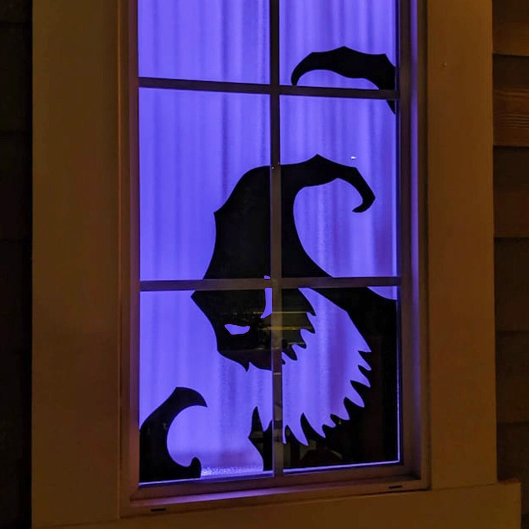 Metal Halloween Window Decor Set of 3 Scary Monster Etsy