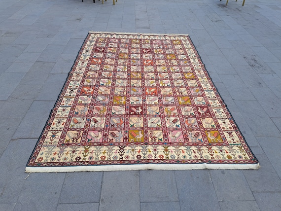 Vintage Türkischer Seidenteppich, Handgefertigter Anatolischer Oushak Teppich, 3m x 2m