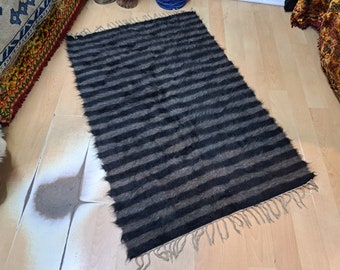Turkish Rug, Mohair Blanket, Vintage Rug, Bohemian Rug, Home Gift, Anatolian Rug, Oushak Rug, Handmade Rug, Bedroom Rug, Gift, 2,7 x 4 ft