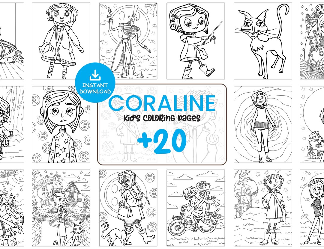 20 CORALINE Coloring Pages I Printable Coraline Coloring Pages for Kid ...
